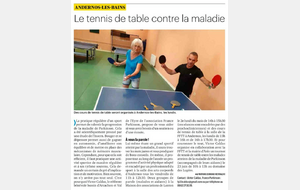 Le tennis de table contre la maladie 